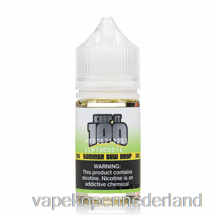 Elektronische Sigaret Vape Zomerdauwdruppel - Houd Het 100 Zouten - 30 Ml 30 Mg